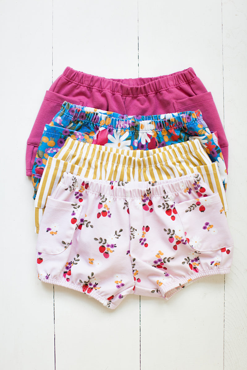 Bloomers in mustard stripes
