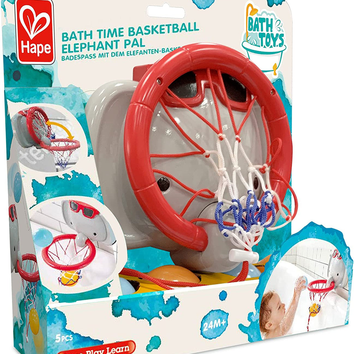 Bath Time Basketball Elephant Pal